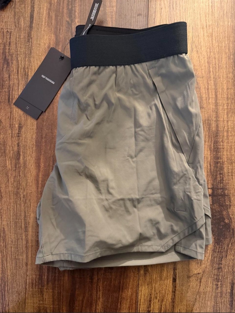 Ten Thousand Olive Athletic Shorts with Black Waistband